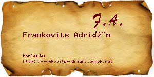 Frankovits Adrián névjegykártya