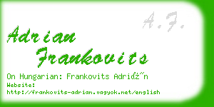 adrian frankovits business card